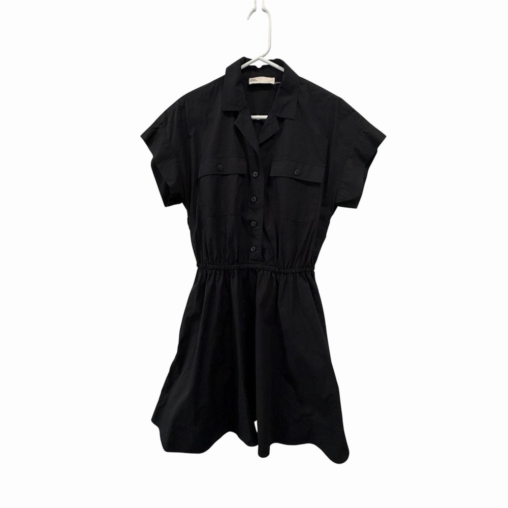 Tory Burch Black Button-Front Shirtdress